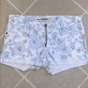 Abercrombie & Fitch White Shorts w/Flower Print